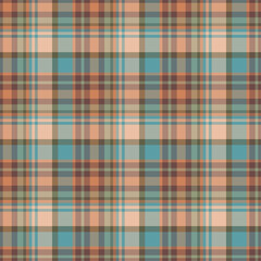 Plaid seamless pattern. Vector background of textile ornament. Flat fabric design.
