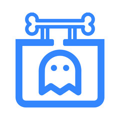 Fototapeta premium Halloween calendar date or ghost icon