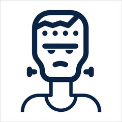 Halloween frankenstein or monster icon
