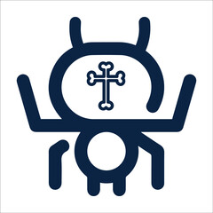 Halloween horror or scary icon