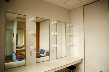 舞台やテレビ局のメイクルームイメージ