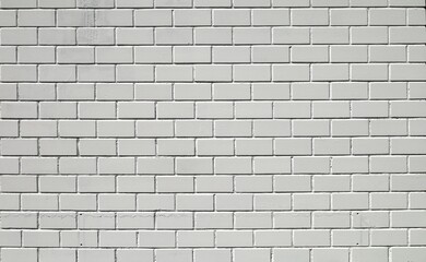 Pearl gray painted brick wall. Background and texture. Copy space.