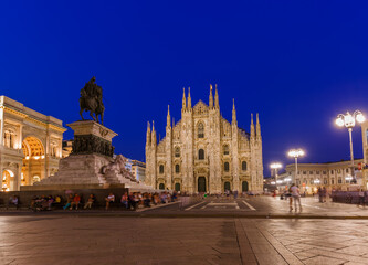 Fototapeta na wymiar Milan Cathedral (Duomo di Milano) in Italy