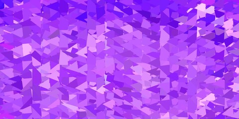 Light purple vector triangle mosaic template.