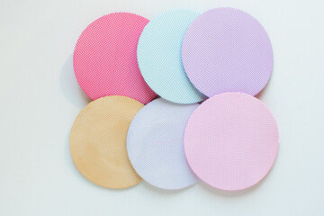 Hairnet. A subject for creating a neat hairstyle. Head mesh in different colors, fixed on hair with large meshes. Ballerina's hairstyle, hair bun