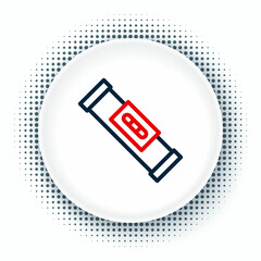 Line Construction bubble level icon isolated on white background. Waterpas, measuring instrument, measuring equipment. Colorful outline concept. Vector