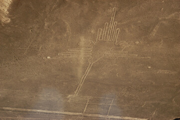 Drawings, Nazca lines ( lineas de nazca ) in the desert of nazca - Peru. High quality photo