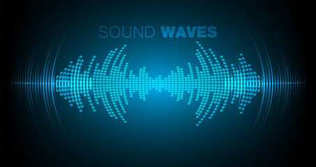 Sound waves oscillating dark light
