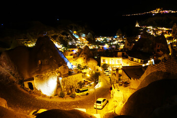 Fototapeta na wymiar Goreme Cappadocia at night time in Turkey