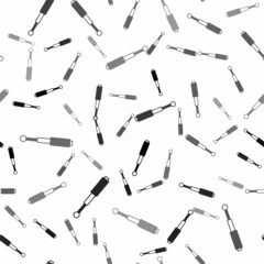Black Telescopic baton icon isolated seamless pattern on white background. Vector