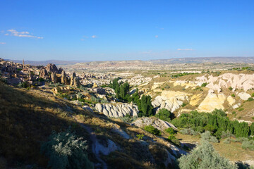 Goreme Cappadocia nature and town in Turkey
