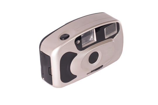 old simple film compact camera isolated