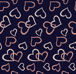 ライン ハートパターン 素材　シック