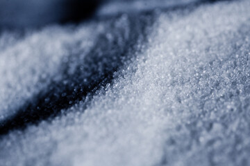 Close up details of white sugar. High quality photo