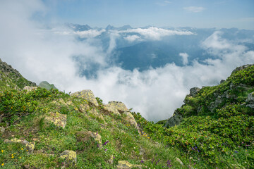 View from the mountain Stone Pillar. Sochi. Russia