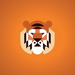 Tiger icon. Year of the tiger. The tiger is symbol of 2022. Vector