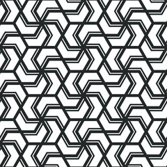 Hexagon art seamless pattern background.