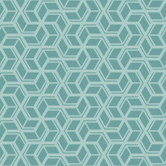 Hexagon art seamless pattern background.