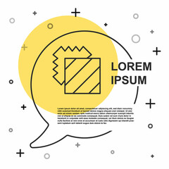 Black line Layers clothing textile icon isolated on white background. Element of fabric features. Random dynamic shapes. Vector