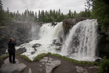 Wasserfall Ristaf&auml;llet in der schwedischen Provinz J&auml;mtland