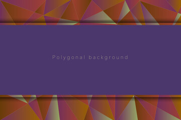 polygon ゴージャス　モザイク柄　背景　赤　紫
