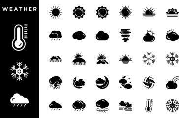 weather icon set vector for your design element