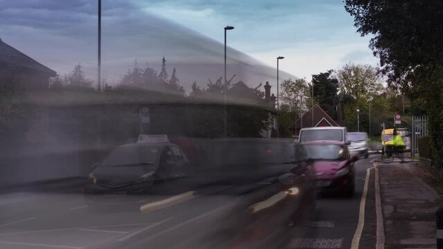 London, England, City Area Traffic Time Lapse