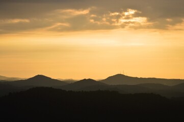 sunset in the mountains