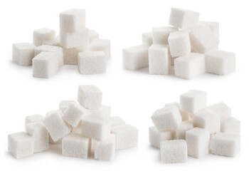 Sugar collection, isolated on white background