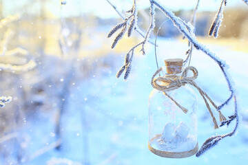 Christmas toy nature decoration background outdoor