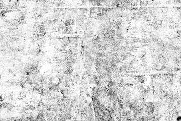 Black and white texture, scratched weathered concrete surface with a crack for design