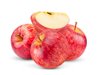 red apple  on white background