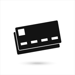 Credit card line icon. Bank payment method sign.