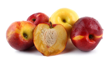 Nectarines with a half