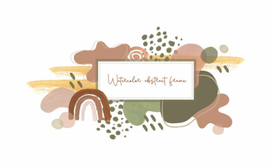 Modern abstract elements frame invitation frame 