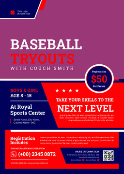 Baseball Tryouts Flyer