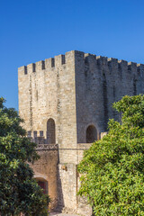 Tower of the historic castle in Elvas, Portugal