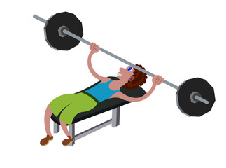 A guy lifting Weights in a Gym