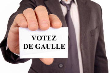 Concept humoristique du Gaullisme avec l'&eacute;lection pr&eacute;sidentielle fran&ccedil;aise