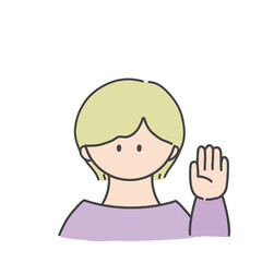 挙手_女の子