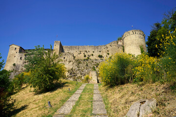 Fototapeta na wymiar Castrocaro Terme, Forli province: medieval castle