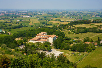 Fototapeta na wymiar Panoramic view from Bertinoro, Emilia-Romagna, Italy