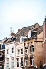 Street view of downtown in Maastricht, Netherlands.