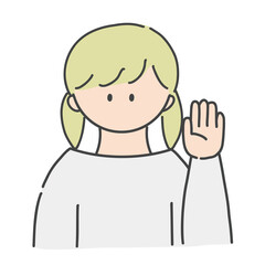 挙手_女の子