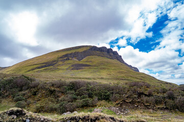 Peat cutting between Benbulbin and Benwiskin in County Sligo - Donegal