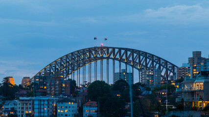Sydney Harbour Bridge view with surrounding buildings.