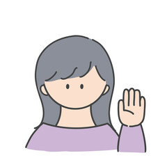挙手_女の子