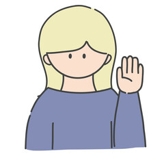 挙手_女の子