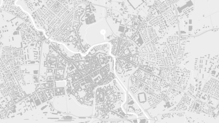 Fototapeta na wymiar White and light grey Vicenza City area vector background map, streets and water cartography illustration.