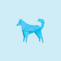 Dog Origami Logo
